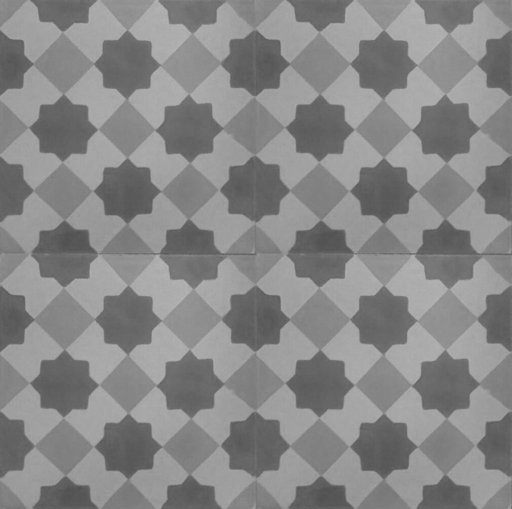 Marrakech Grey Encaustic Tile 20cm*20cm*1.5cm